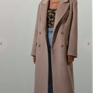 NEW ASTR The Label Revolve Morana double breasted coat in taupe